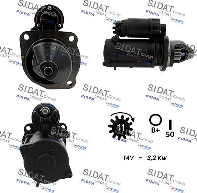 Sidat S12ML0972 - Стартер autozip.com.ua
