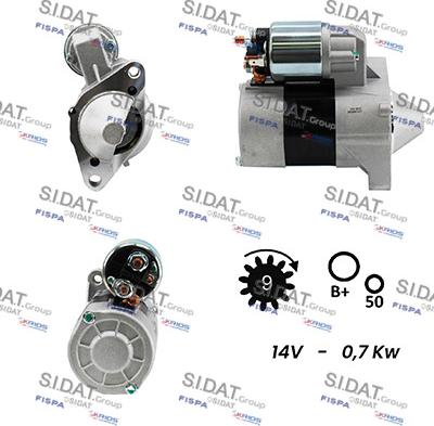 Sidat S12VA0040A2 - Стартер autozip.com.ua