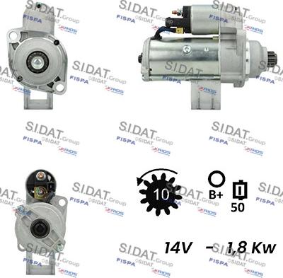 Sidat S12VA0027A2 - Стартер autozip.com.ua