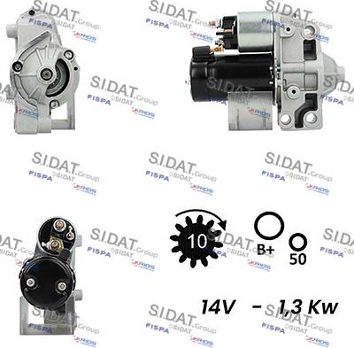 Sidat S12VA0239A2 - Стартер autozip.com.ua