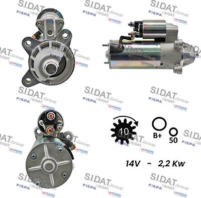 Sidat S12VS0023A2 - Стартер autozip.com.ua