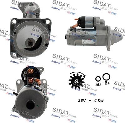 Sidat S24BH0045 - Стартер autozip.com.ua