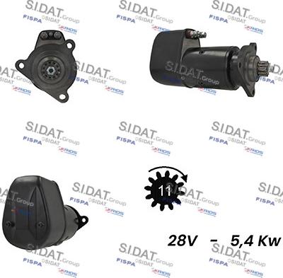 Sidat S24BH0040A2 - Стартер autozip.com.ua