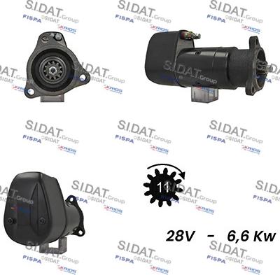 Sidat S24BH0043A2 - Стартер autozip.com.ua