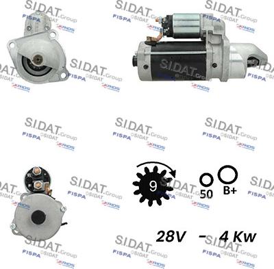 Sidat S24BH0062A2 - Стартер autozip.com.ua