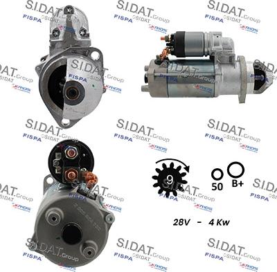 Sidat S24BH0015 - Стартер autozip.com.ua