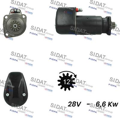 Sidat S24BH0080A2 - Стартер autozip.com.ua