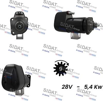 Sidat S24BH0020A2 - Стартер autozip.com.ua