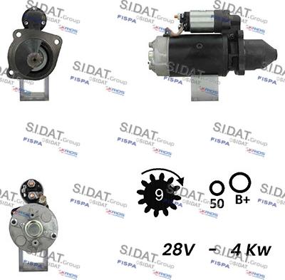 Sidat S24BH0151A2 - Стартер autozip.com.ua