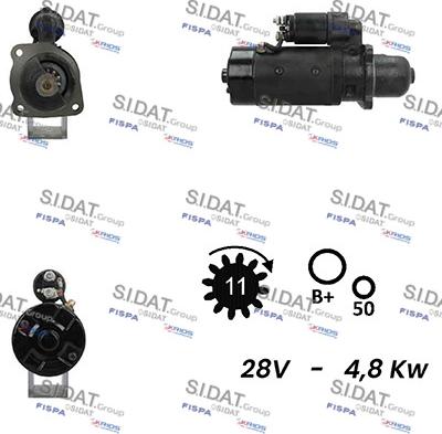 Sidat S24BH0152A2 - Стартер autozip.com.ua