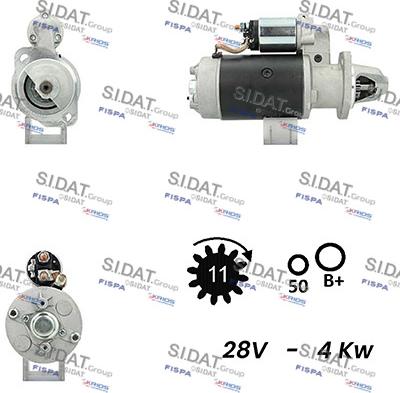 Sidat S24BH0100A2 - Стартер autozip.com.ua