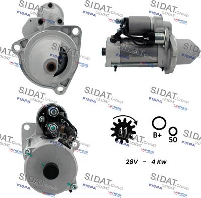 Sidat S24BH0114A2 - Стартер autozip.com.ua