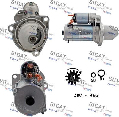 Sidat S24BH0114 - Стартер autozip.com.ua