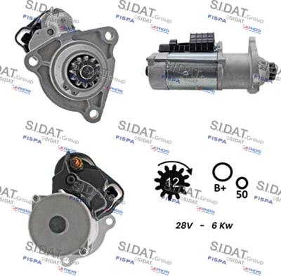 Sidat S24BH0118A2 - Стартер autozip.com.ua