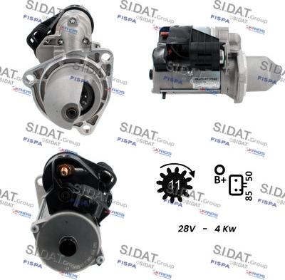 Sidat S24BH0117 - Стартер autozip.com.ua