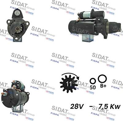 Sidat S24DR0088A2 - Стартер autozip.com.ua