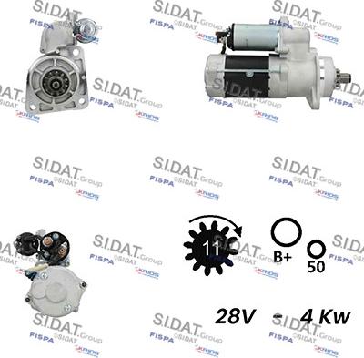 Sidat S24DR0070A2 - Стартер autozip.com.ua