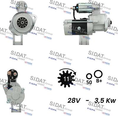 Sidat S24MH0032A2 - Стартер autozip.com.ua