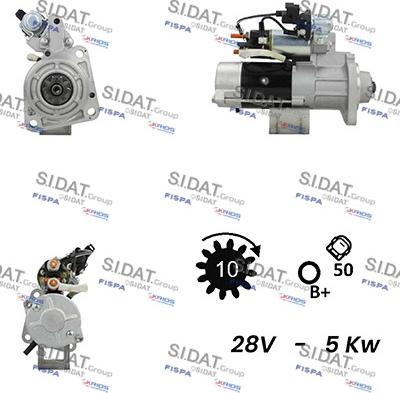Sidat S24MH0023 - Стартер autozip.com.ua