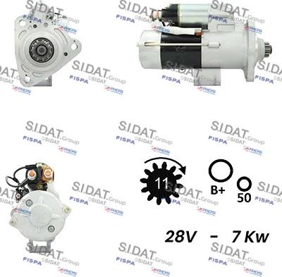 Sidat S24MH0074A2 - Стартер autozip.com.ua