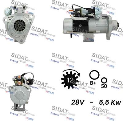 Sidat S24MH0109 - Стартер autozip.com.ua