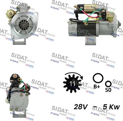 Sidat S24MH0138A2 - Стартер autozip.com.ua