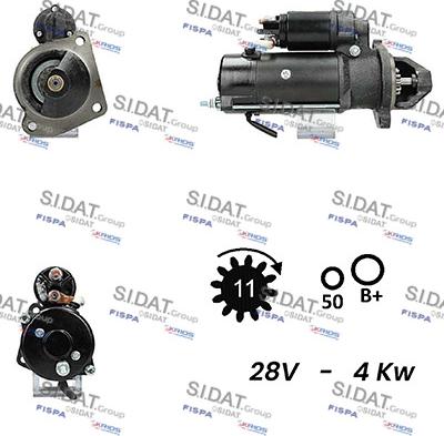 Sidat S24ML0149A2 - Стартер autozip.com.ua