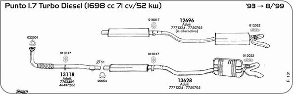 Sigam FI101 - Система випуску ОГ autozip.com.ua