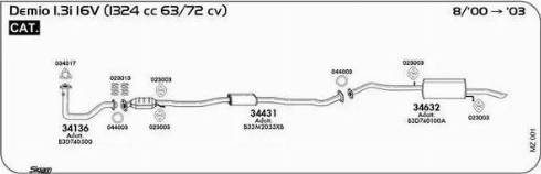 Sigam 044003 - Кільце ущільнювача, труба вихлопного газу autozip.com.ua