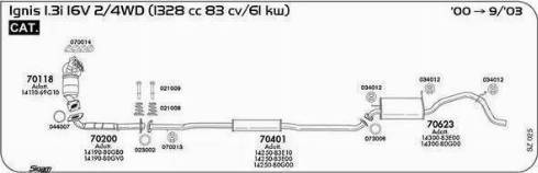 Sigam 044007 - Кільце ущільнювача, труба вихлопного газу autozip.com.ua