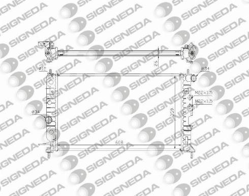 Signeda RA630121 - Радіатор, охолодження двигуна autozip.com.ua