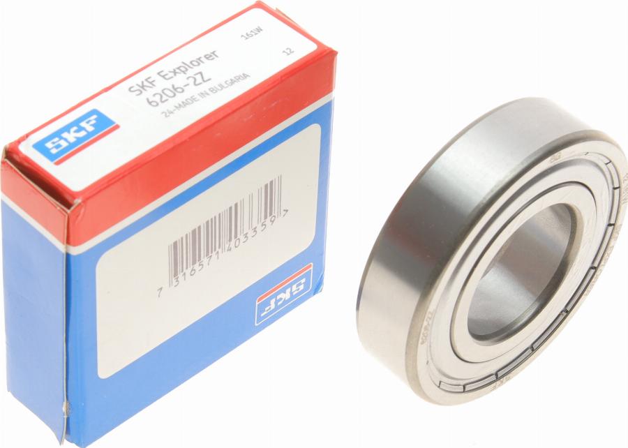 SKF 6206-2Z - Підшипник, вал вентилятора - охолодження мотора autozip.com.ua