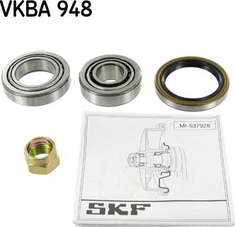 SKF VKBA 948 - Комплект підшипника маточини колеса autozip.com.ua