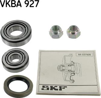 SKF VKBA 927 - Комплект підшипника маточини колеса autozip.com.ua