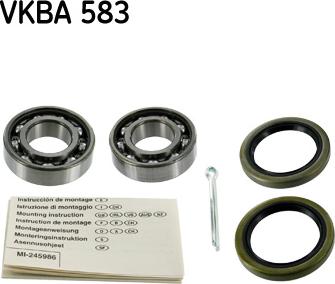 SKF VKBA 583 - Комплект підшипника маточини колеса autozip.com.ua