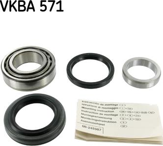 SKF VKBA 571 - Комплект підшипника маточини колеса autozip.com.ua