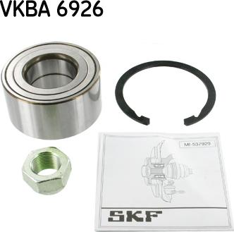 SKF VKBA 6926 - Комплект підшипника маточини колеса autozip.com.ua