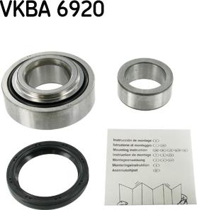 SKF VKBA 6920 - Комплект підшипника маточини колеса autozip.com.ua