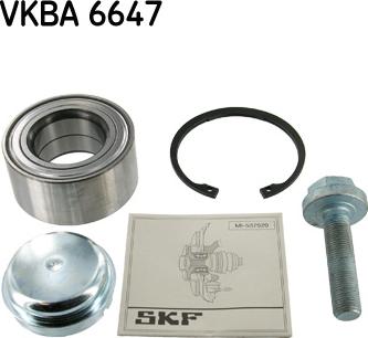 SKF VKBA 6647 - Комплект підшипника маточини колеса autozip.com.ua