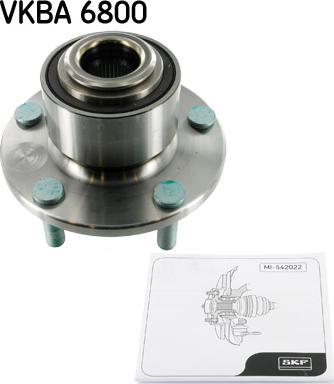 SKF VKBA 6800 - Комплект підшипника маточини колеса autozip.com.ua