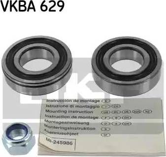 SKF VKBA 629 - Комплект підшипника маточини колеса autozip.com.ua