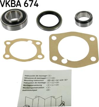 SKF VKBA 674 - Комплект підшипника маточини колеса autozip.com.ua