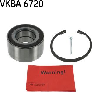 SKF VKBA 6720 - Комплект підшипника маточини колеса autozip.com.ua
