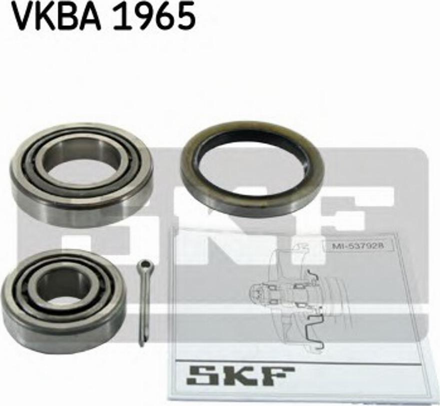 SKF VKBA 1965 - Комплект підшипника маточини колеса autozip.com.ua