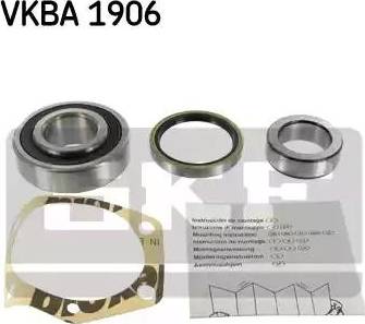 SKF VKBA 1906 - Комплект підшипника маточини колеса autozip.com.ua