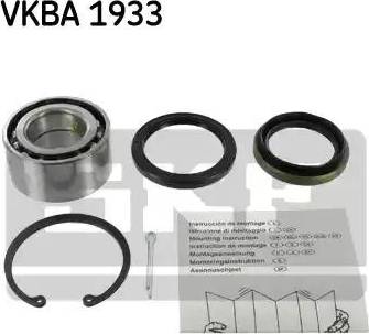 SKF VKBA 1933 - Комплект підшипника маточини колеса autozip.com.ua