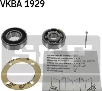 SKF VKBA 1929 - Комплект підшипника маточини колеса autozip.com.ua