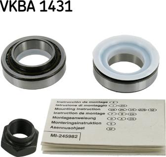 SKF VKBA 1431 - Комплект підшипника маточини колеса autozip.com.ua