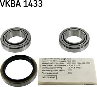 SKF VKBA 1433 - Комплект підшипника маточини колеса autozip.com.ua