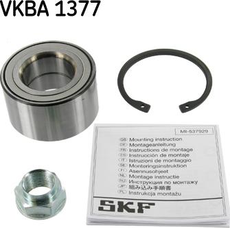 SKF VKBA 1377 - Комплект підшипника маточини колеса autozip.com.ua